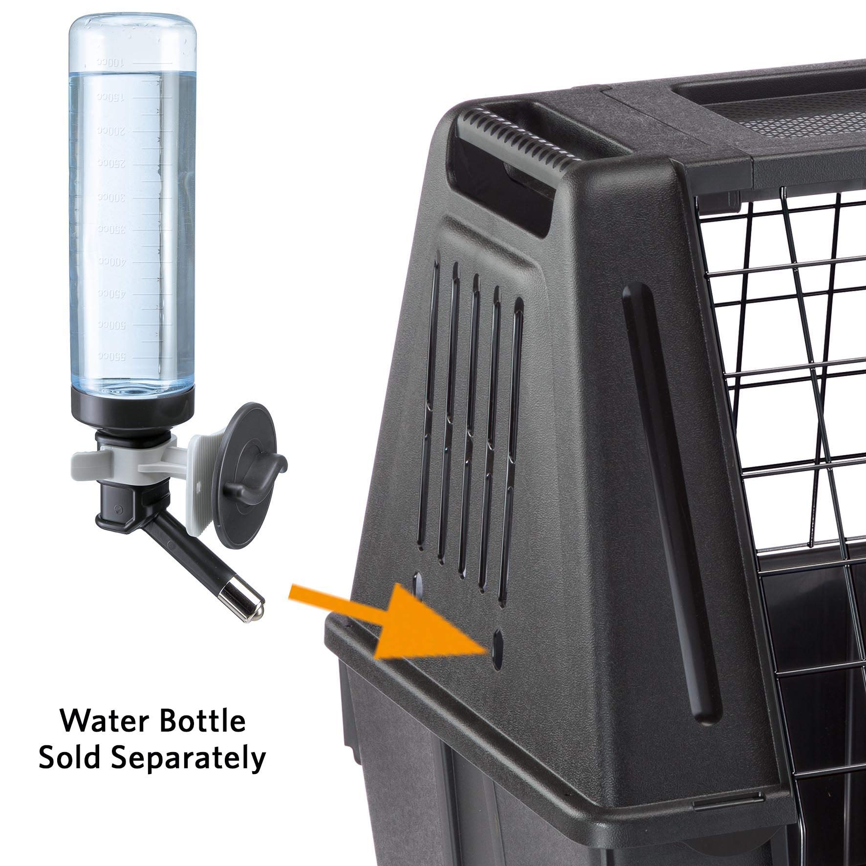 Ferplast Atlas Vehicle SUV Dog Crate, Assembled Car Dog Crate Measures 32L x 20W x 24H & is Ideal for Small to Medium Dog Breeds, Black - Image 3