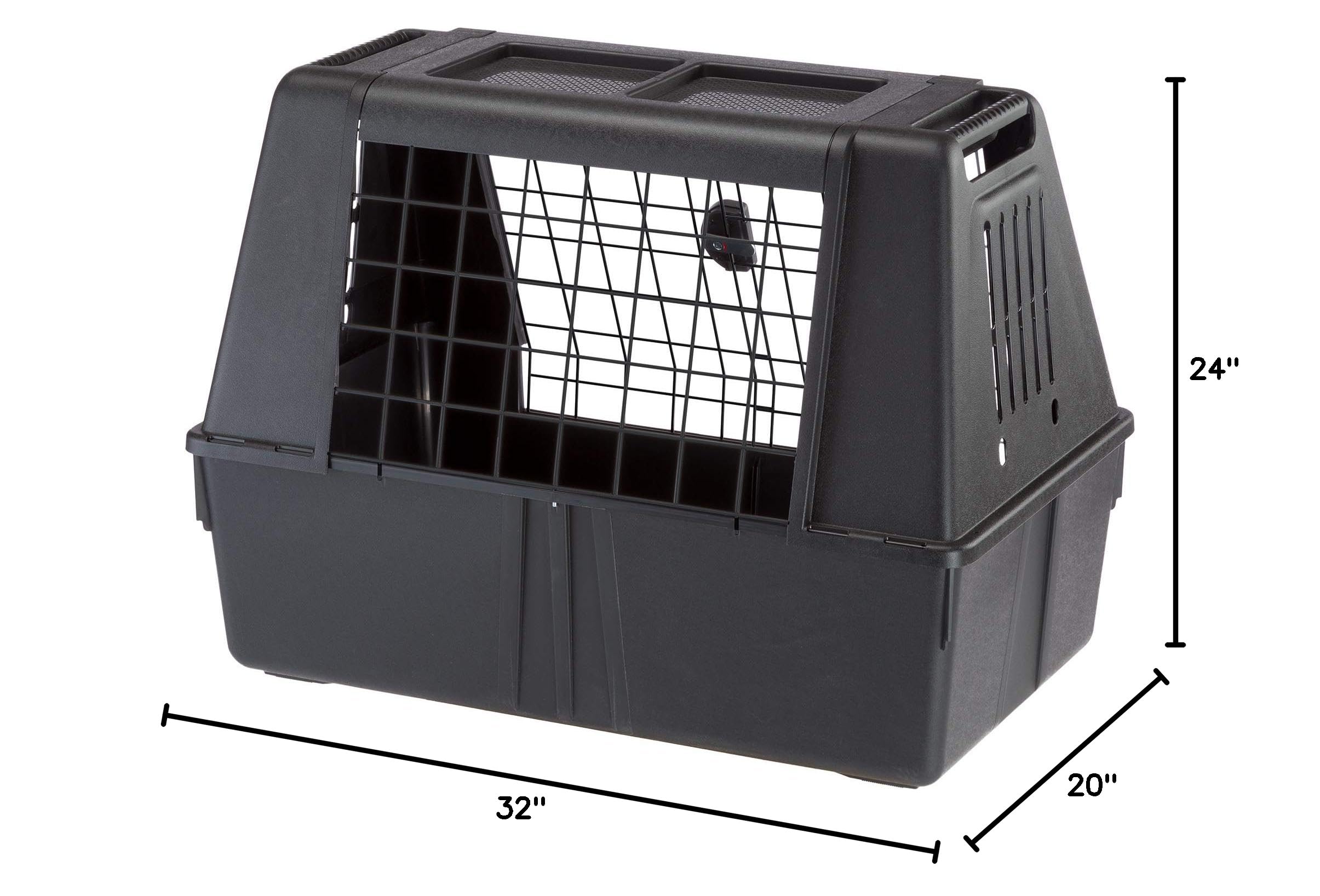 Ferplast Atlas Vehicle SUV Dog Crate, Assembled Car Dog Crate Measures 32L x 20W x 24H & is Ideal for Small to Medium Dog Breeds, Black - Image 8