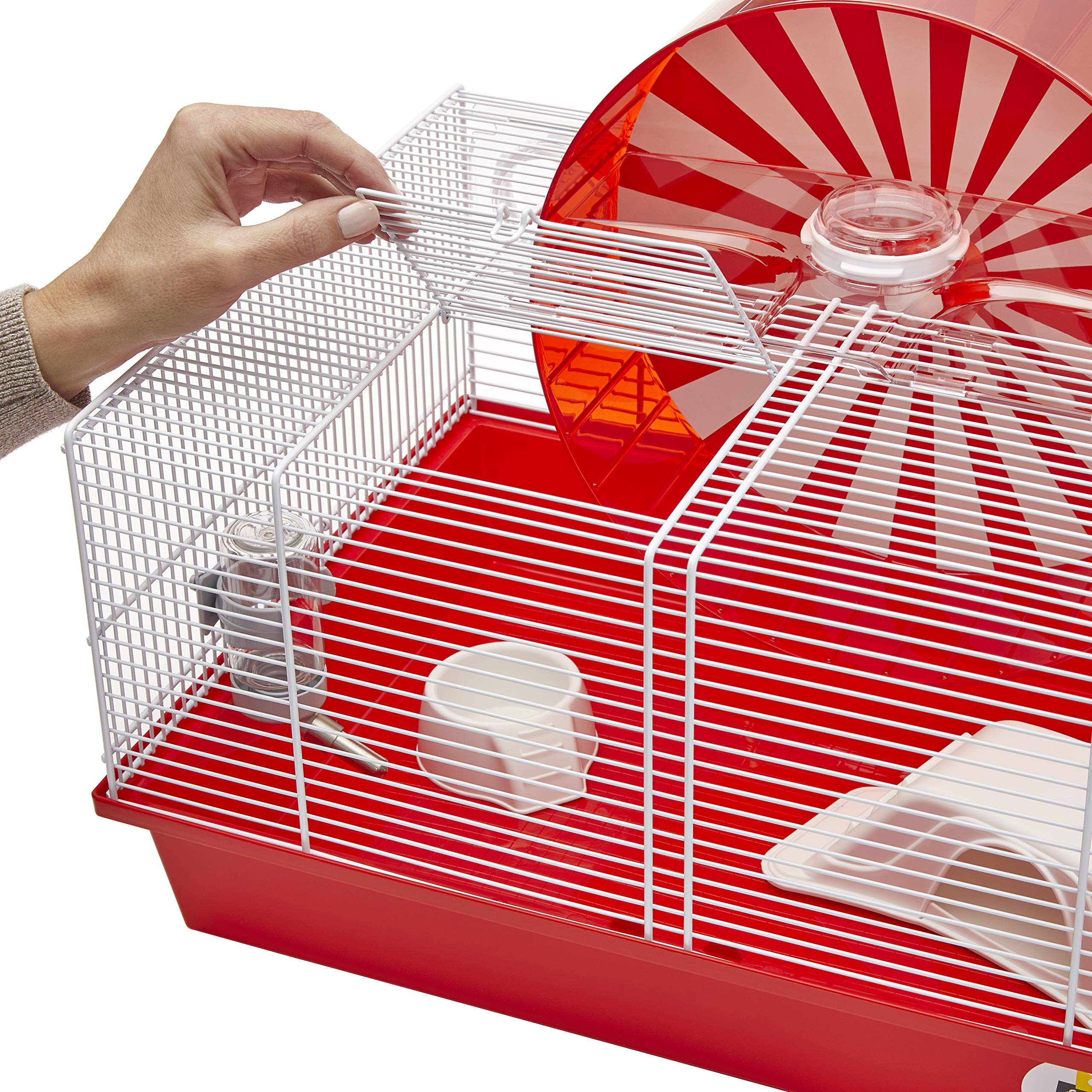 Ferplast "Coney Island Theme Modular Hamster Cage Featuring XXL 11.75-Inch Diameter Exercise Wheel, Includes All Accessories, 19.7L x 13.8W x 9.8H Inches, - Image 3