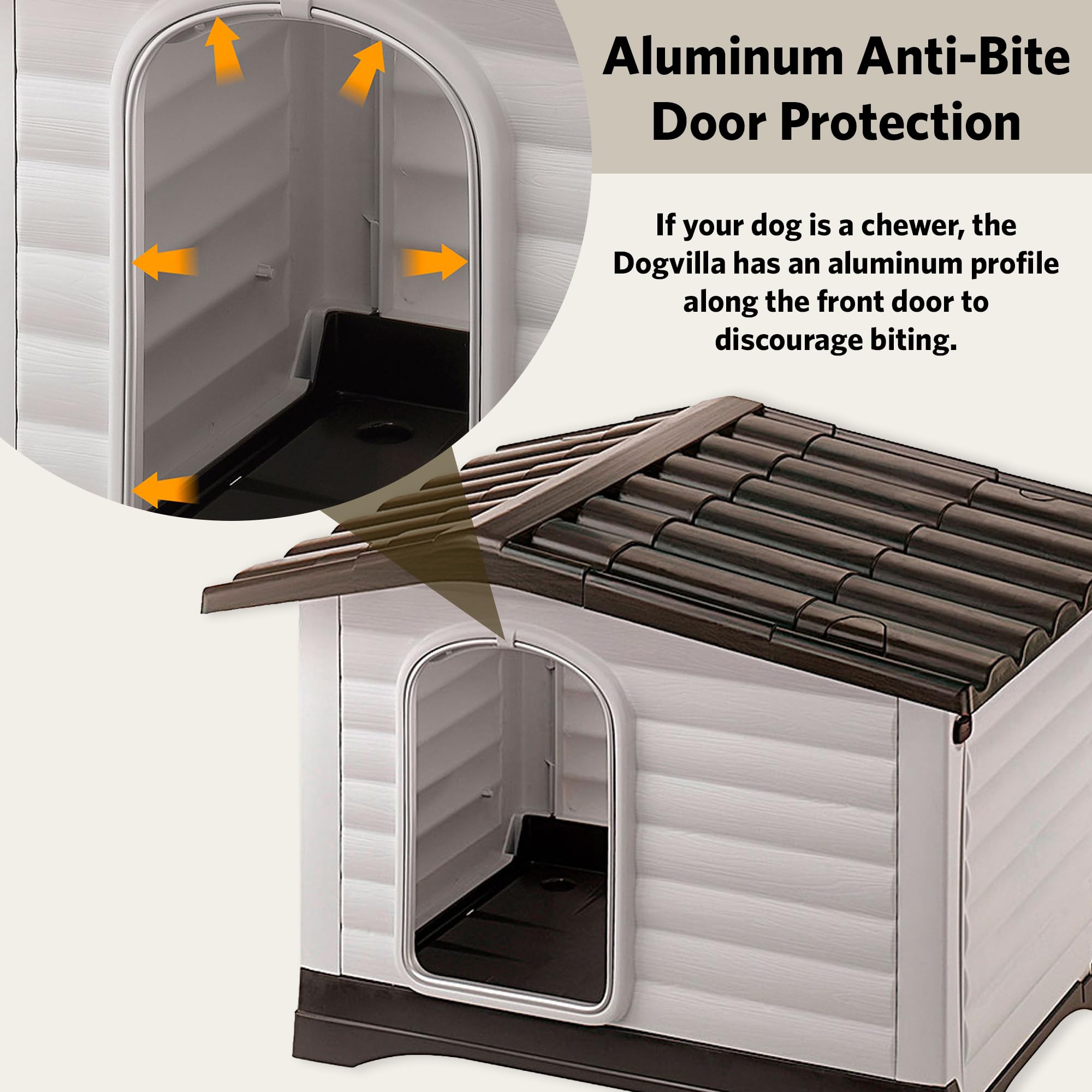 Ferplast Dog Kennel, Gray, 37.4 x 25.98 x 26.77", (87257099) - Image 3