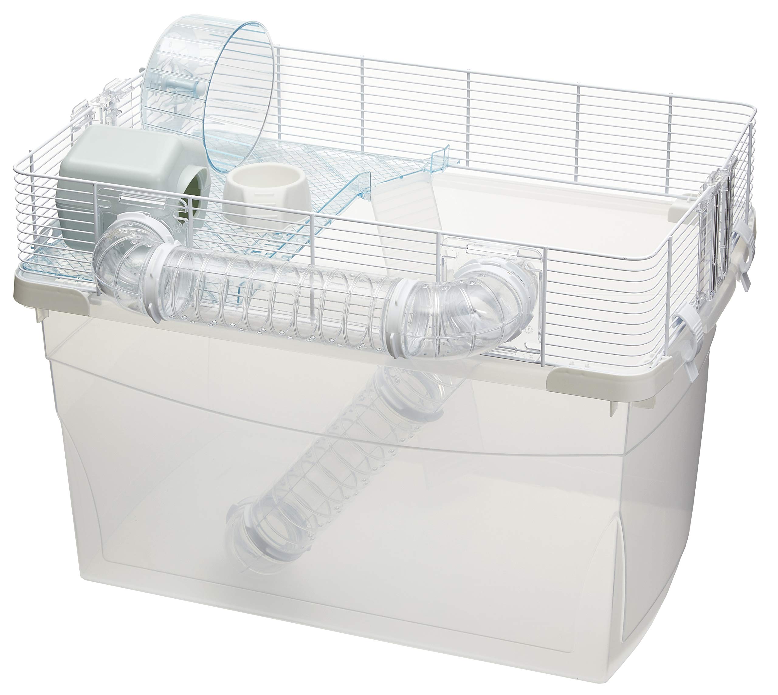 Ferplast Duna Space Hamster Cage, Extra-Deep 11.5-Inch Base Promotes Instinctual Burrowing While Containing Litter & Debris, Includes All Accessories and Play Tunnels, 22.6L x 18.7W x 21.5 Inches - Image 9