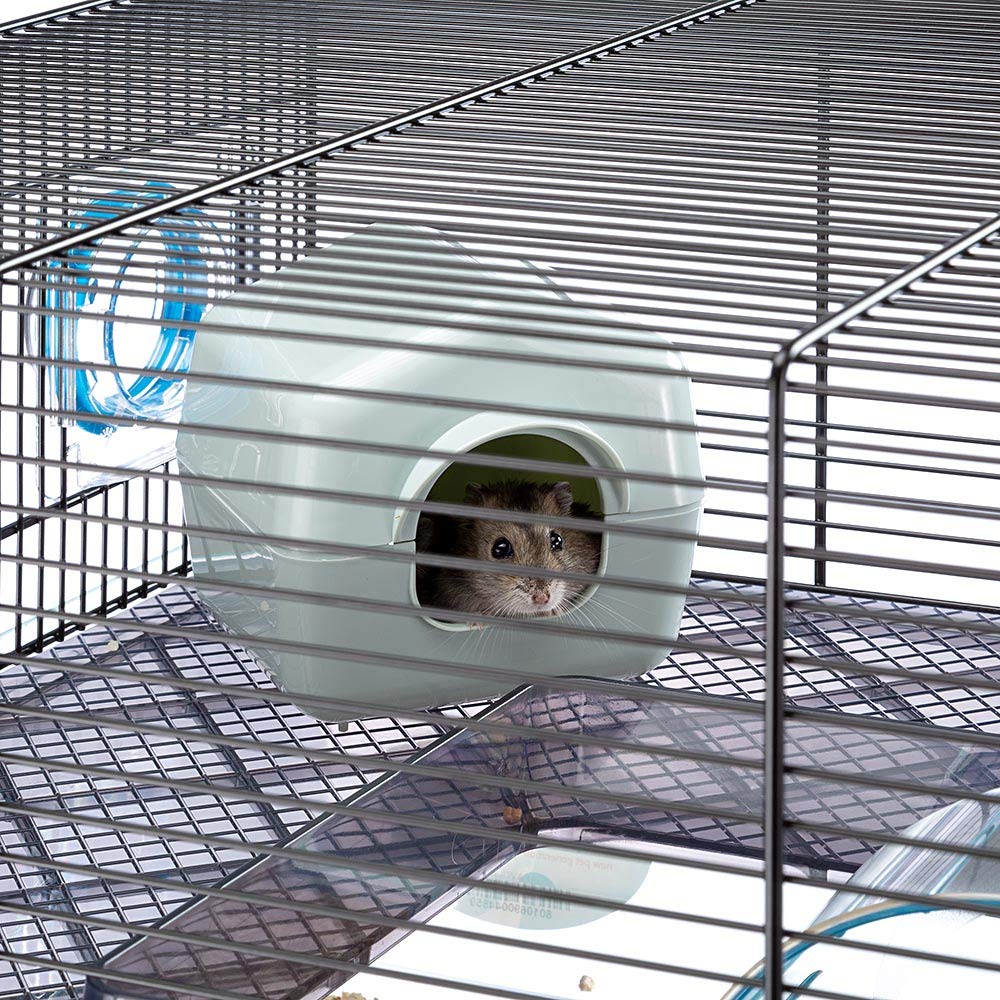Ferplast Favola Hamster Cage Includes Free Water Bottle, Exercise Wheel, Food Dish & Hamster Hide-Out Large Hamster Cage Measures 23.6L x 14.4W x 11.8H-Inches - Image 13