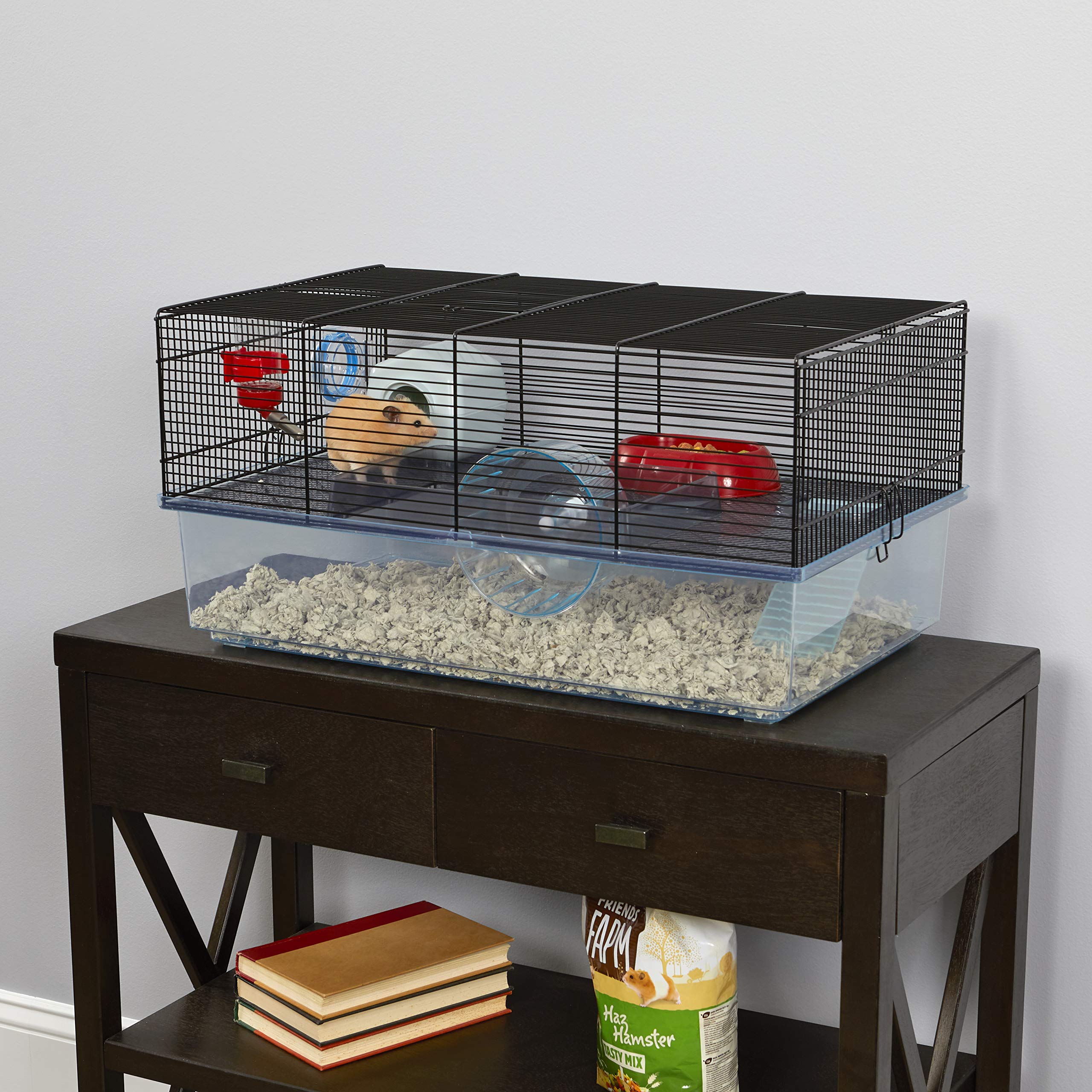 Ferplast Favola Hamster Cage Includes Free Water Bottle, Exercise Wheel, Food Dish & Hamster Hide-Out Large Hamster Cage Measures 23.6L x 14.4W x 11.8H-Inches - Image 3