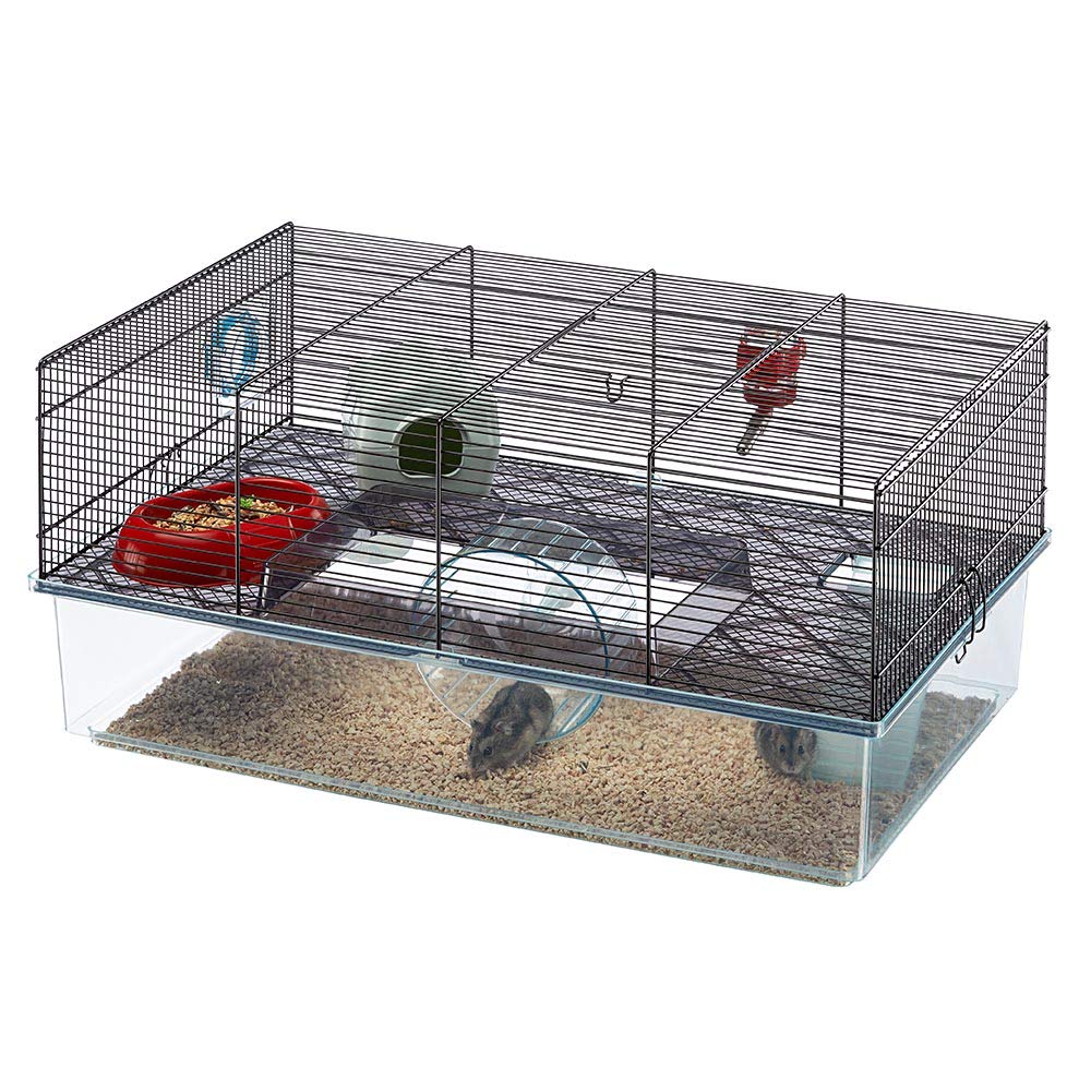 Ferplast Favola Hamster Cage Includes Free Water Bottle, Exercise Wheel, Food Dish & Hamster Hide-Out Large Hamster Cage Measures 23.6L x 14.4W x 11.8H-Inches - Image 8