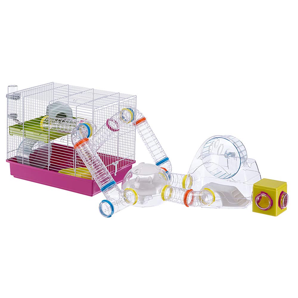 Ferplast Laura Small Hamster Cage | Fun & Interactive Cage Measures 18.11L x 11.61W x 14.8H & Includes All Accessories - Image 14