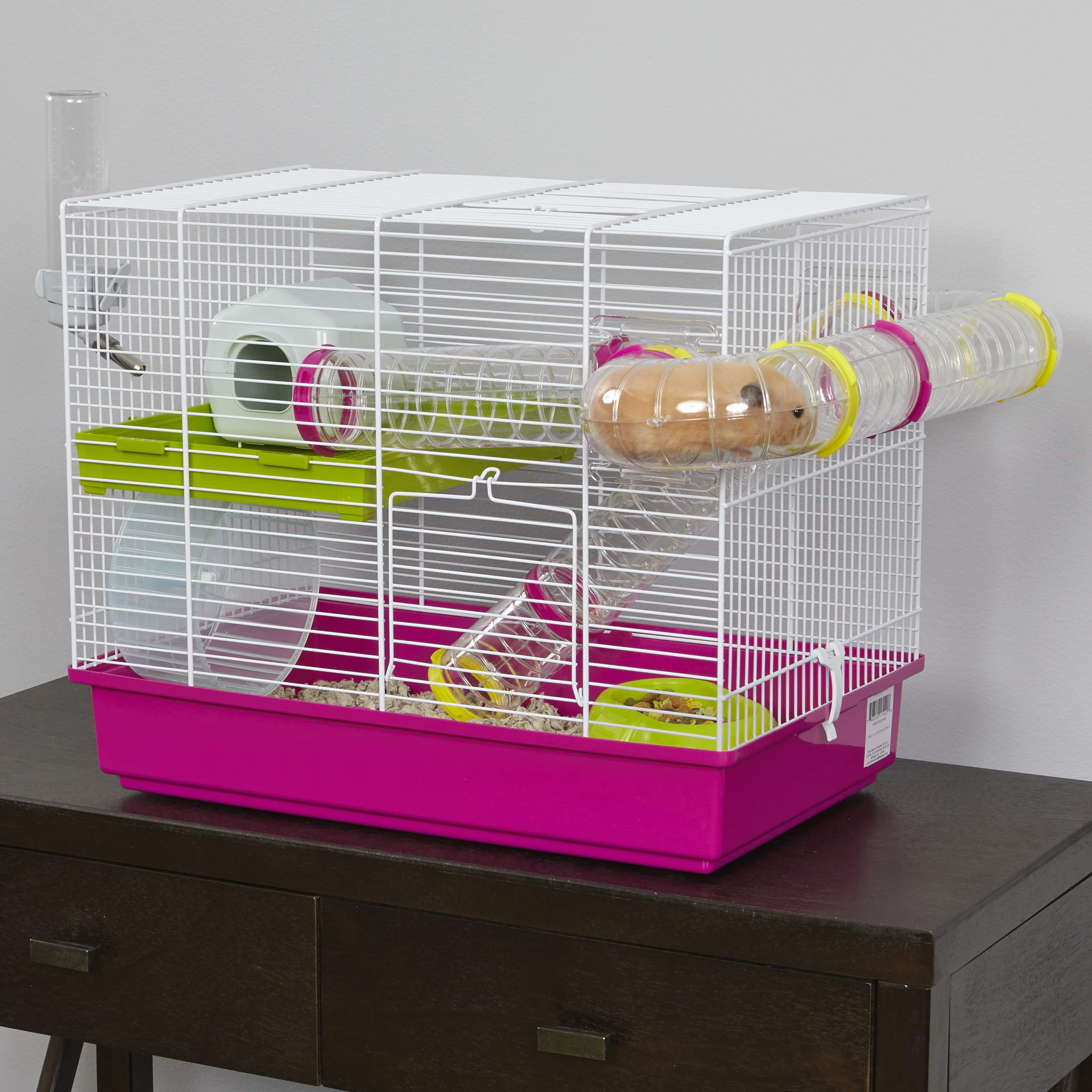Ferplast Laura Small Hamster Cage | Fun & Interactive Cage Measures 18.11L x 11.61W x 14.8H & Includes All Accessories - Image 3