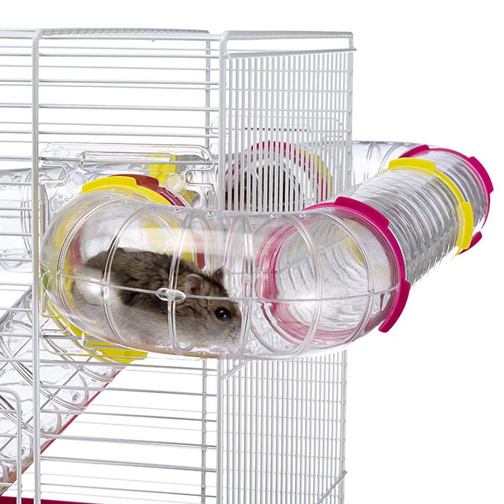 Ferplast Laura Small Hamster Cage | Fun & Interactive Cage Measures 18.11L x 11.61W x 14.8H & Includes All Accessories - Image 7