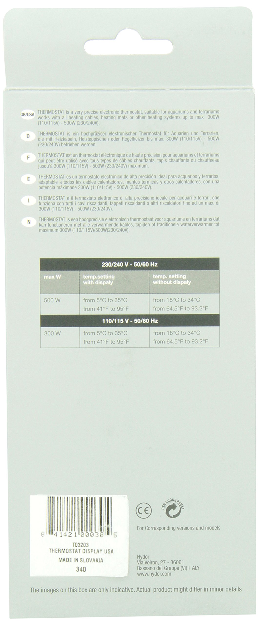 Hydor Hydroset Thermostat, Analog Display, for All Heater Types - Image 4